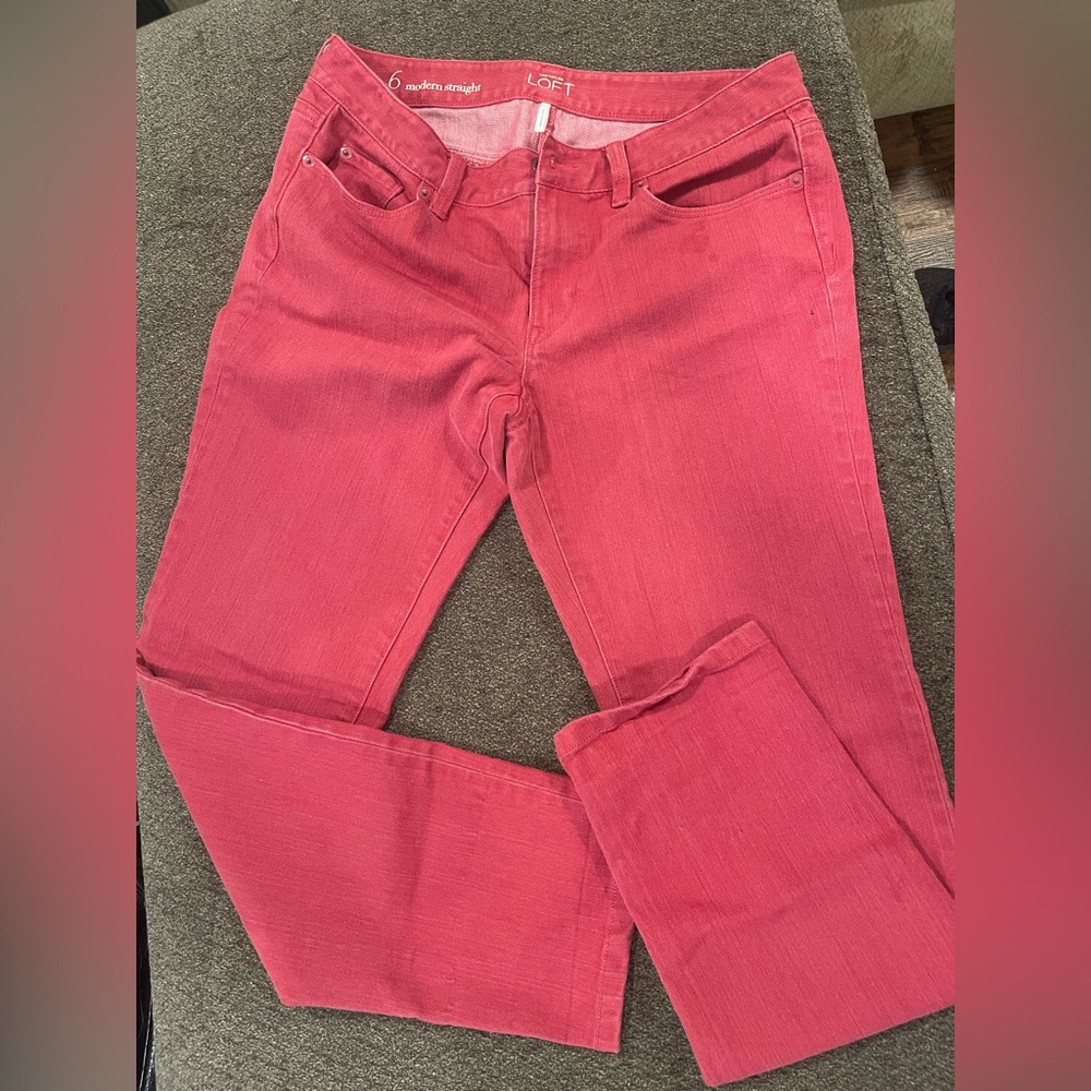 LOFT Rose Straight-Leg Jeans